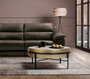 GINER Y COLOMER Table basse avec plateau en bronze et pieds en métal noir